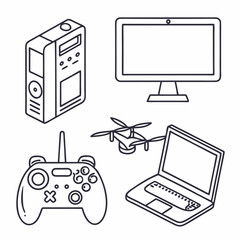 laptop and mobile phones
