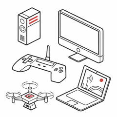 laptop and mobile phones
