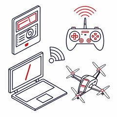 laptop and mobile phones
