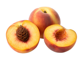 Peach isolated on transparent background