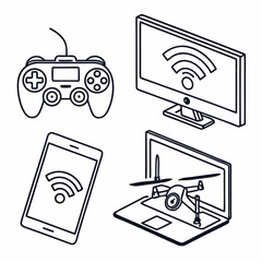 laptop and mobile phones
