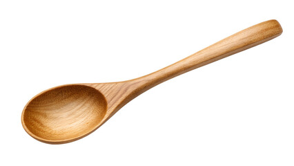 Wooden spoon isolated on transparent background