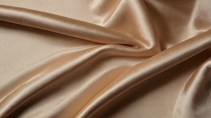 luxury look light golden Silk Satin Fabric Background, Generative AI