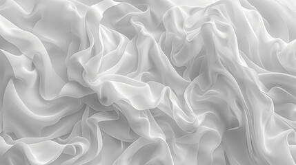 Fototapeta premium Flowing White Fabric Texture with Soft Folds