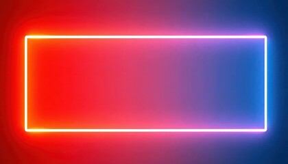 Fototapeta premium Neon rectangle frame