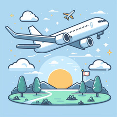 airplane vector illustration