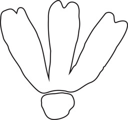 Abstract Flower Minimalist Line Art Hand Drawn