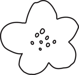 Abstract Flower Minimalist Line Art Hand Drawn