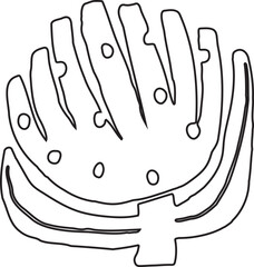 Abstract Flower Minimalist Line Art Hand Drawn