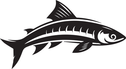 Obraz premium fish vector illustration, fish logo silhouette vector