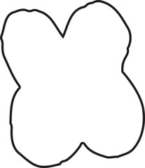 Abstract Flower Minimalist Line Art Hand Drawn