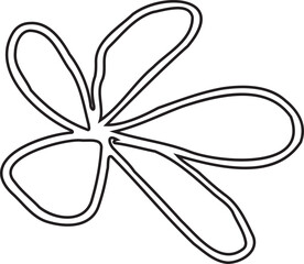 Abstract Flower Minimalist Line Art Hand Drawn