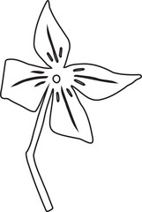 Abstract Flower Minimalist Line Art Hand Drawn