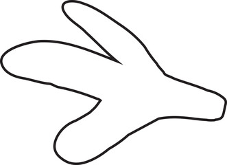 Abstract Leaf Minimalist Line Art Hand Drawn