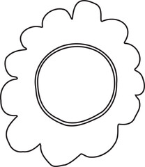 Abstract Flower Minimalist Line Art Hand Drawn