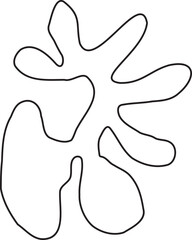 Abstract Flower Minimalist Line Art Hand Drawn