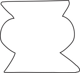 Abstract Flower Minimalist Line Art Hand Drawn