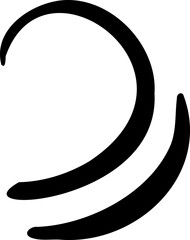 Calligraphy Curvy Line Floral Decoration