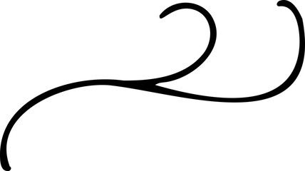 Calligraphy Curvy Line Floral Decoration