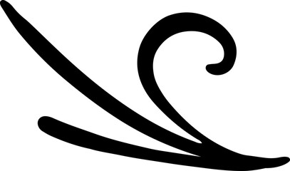 Calligraphy Curvy Line Floral Decoration