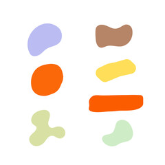 Colorful abstract blobs with fluid shapes, symbolizing creativity, modern design, flexibility, playfulness, art, and uniqueness.