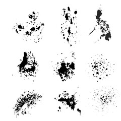 Obraz premium black ink splat