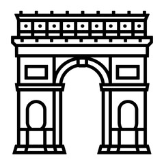 프랑스 파리 개선문 아이콘