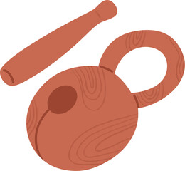 불교 요소 나무 목탁