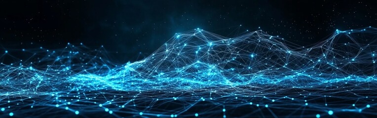 Blue Abstract Digital Technology Network Connections