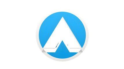 Direction Triangles Flat Circle Vector Icon - Modern Graphic Design Element Concept