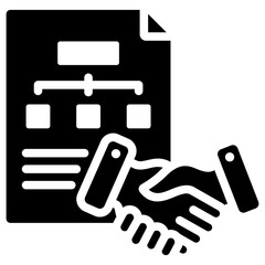 Deal Structure Solid Black Icon