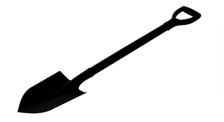 Naklejka premium Spade tool, black color on white background
