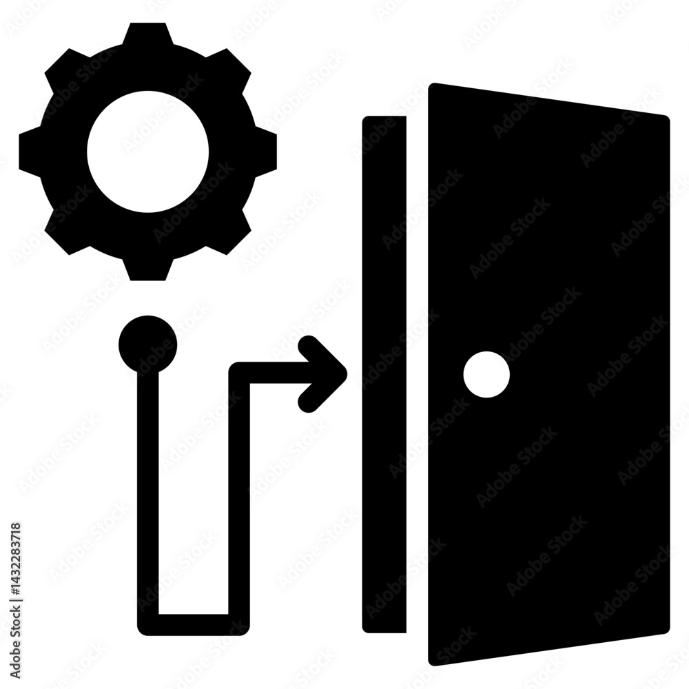 Aufkleber exit strategy solid black icon