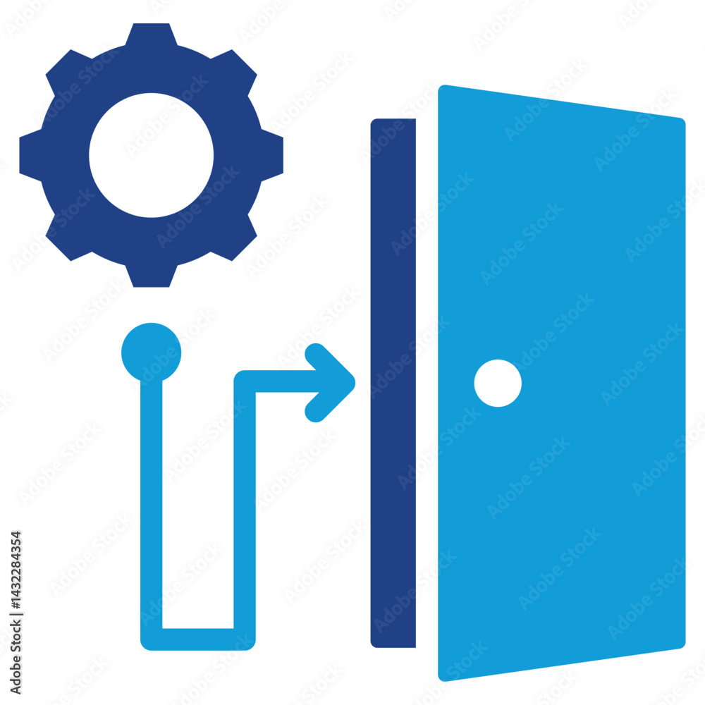 Aufkleber exit strategy dual tone icon