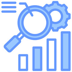 Due Diligence Lineal Blue Icon