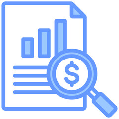 Valuation Lineal Blue Icon