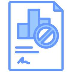 Non-Compete Agreement Lineal Blue Icon