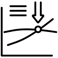 Break Even Analysis Outline Icon