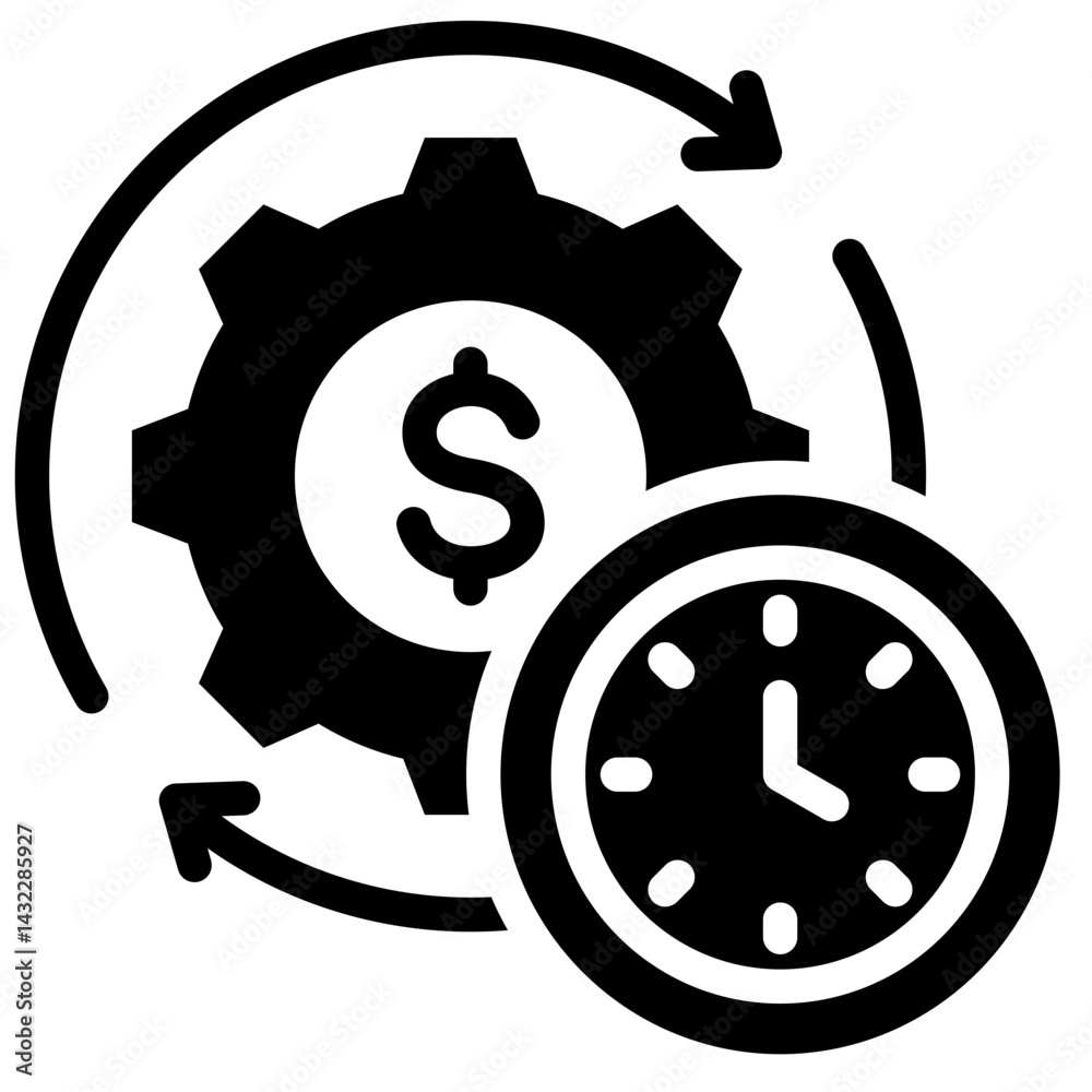 Poster optimization analysis solid black icon
