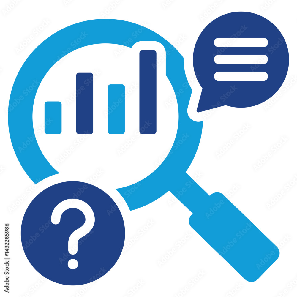 Poster predictive analytics dual tone icon
