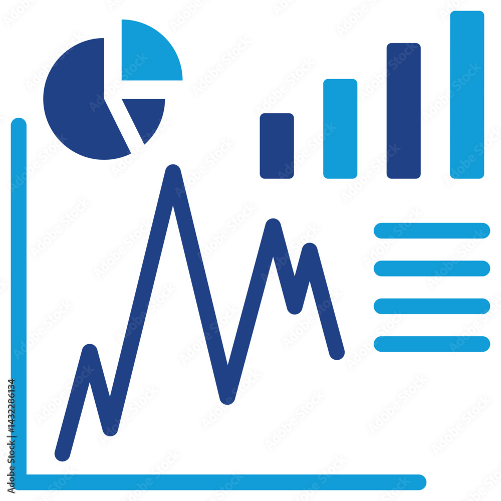 Poster variance analysis dual tone icon