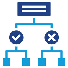 Decision Tree Analysis  Dual Tone Icon