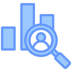 Competitor Analysis Lineal Blue Icon