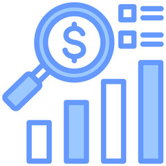 Financial Analysis Lineal Blue Icon
