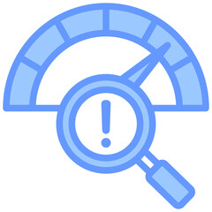 Risk Analysis Lineal Blue Icon