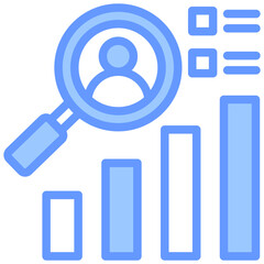 Customer Analysis Lineal Blue Icon