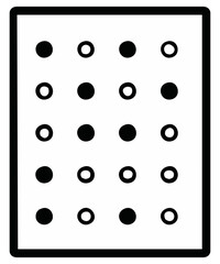 Braille paper text. Editable color vector