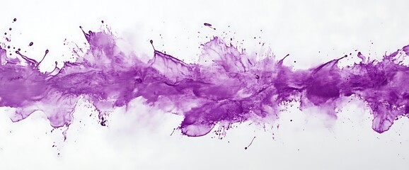 Obraz premium Soft purple paint splashes on a white canvas creating a gentle effect