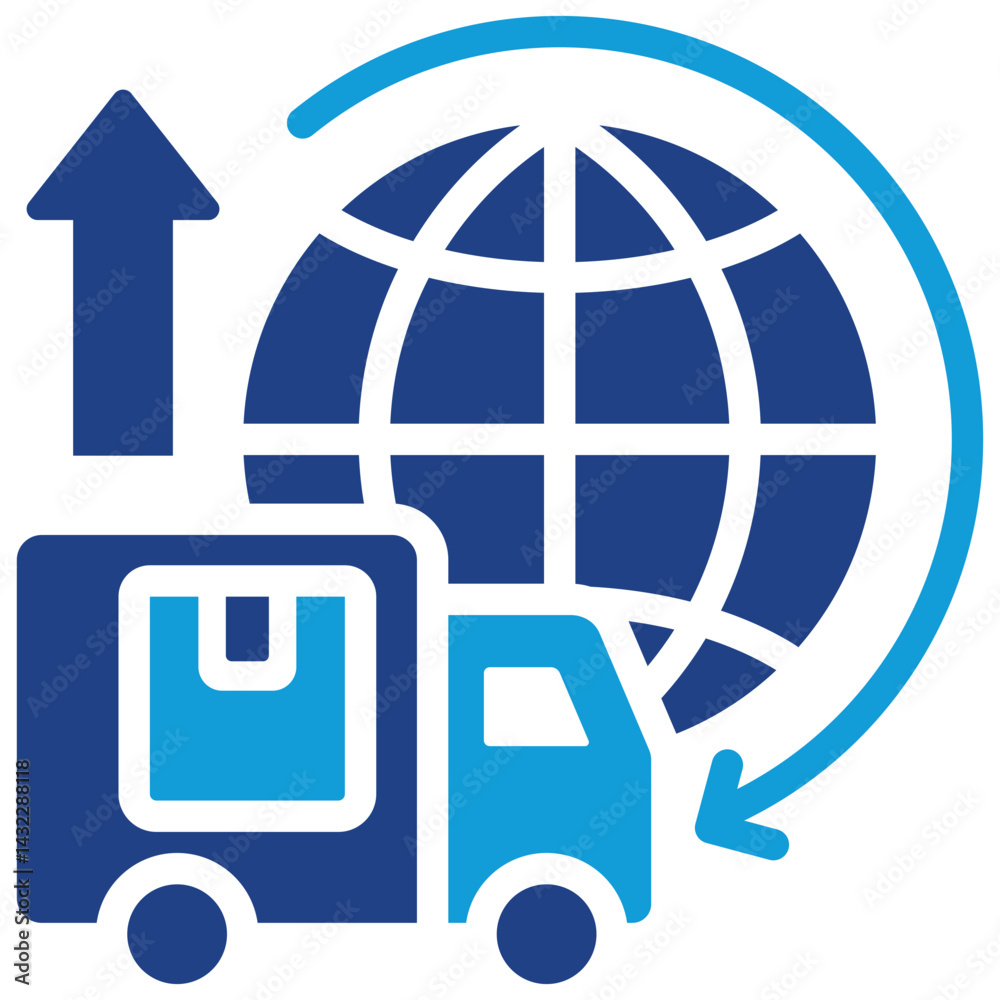 Poster export distribution dual tone icon