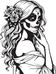 Sugar Skull Girl SVG | Tattoo Style Calavera Silhouette

Day of the Dead Skull Girl | Vector Tattoo Design

Sugar Skull Woman Silhouette | Dia de los Muertos SVG

Skull Girl Tattoo SVG | Gothic Calave